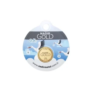 Monedă Cadou Aur 0.5g - 24K, 995‰ Puritate, Nadir